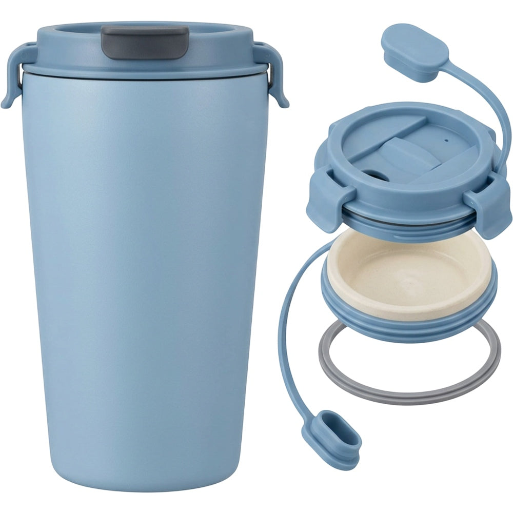 Dalvu Ceramic-Lined Vacuum Tumbler with Quarter-Turn Lid 15 oz Cloud Blue - Product view